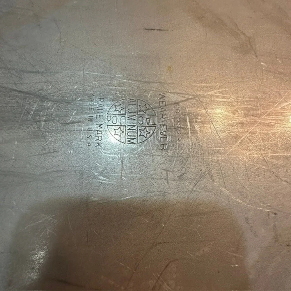 Wear-Ever 1950s Aluminum Roasting Pan No 2223 Vintage Farmhouse Kitchen 17x11in